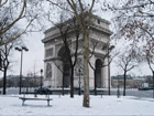 L'Arc de Triomphe sous la neige